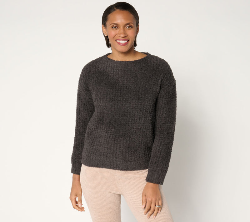 Barefoot Dreams CozyChic Waffle Pullover — View 11