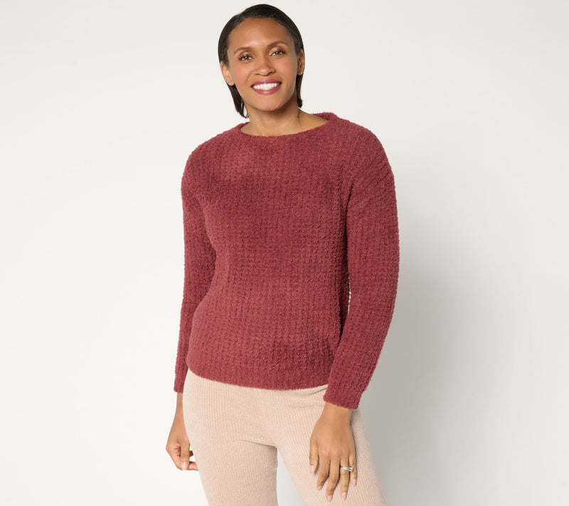 Barefoot Dreams CozyChic Waffle Pullover — View 5