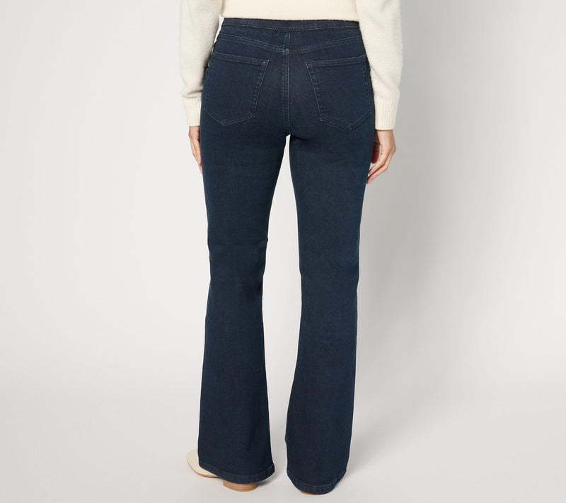 Denim & Co. Regular Indigo Cozy Touch Baby Boot Pull-On Jean — View 7