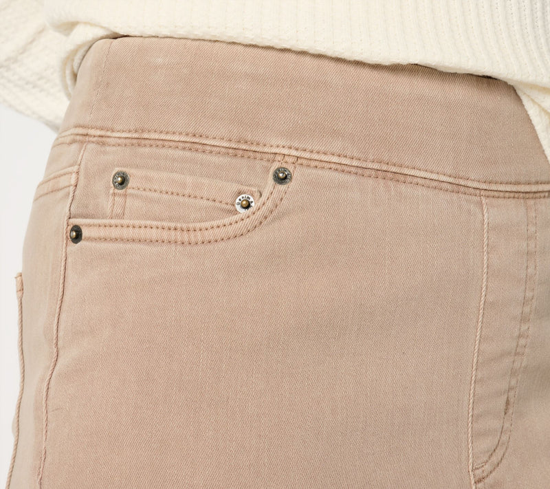 Denim & Co. Regular Color Cozy Touch Baby Boot Pull-On Jean — View 8