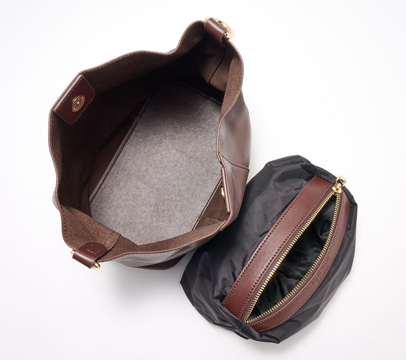 Pom Pom London Lambeth Leather Convertible Bucket Bag — View 23