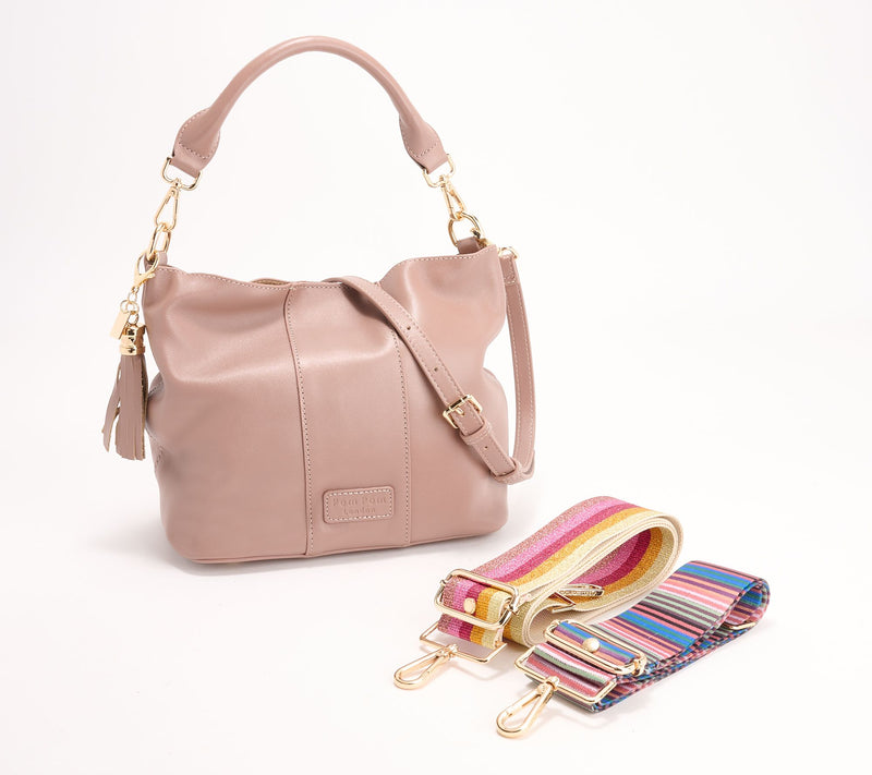 Pom Pom London Lambeth Leather Convertible Bucket Bag — View 3