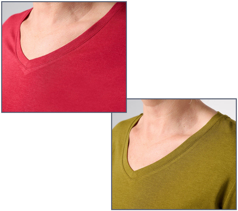 Denim & Co. Essentials So Soft Jersey 3-Pack V-Neck Tops — View 12