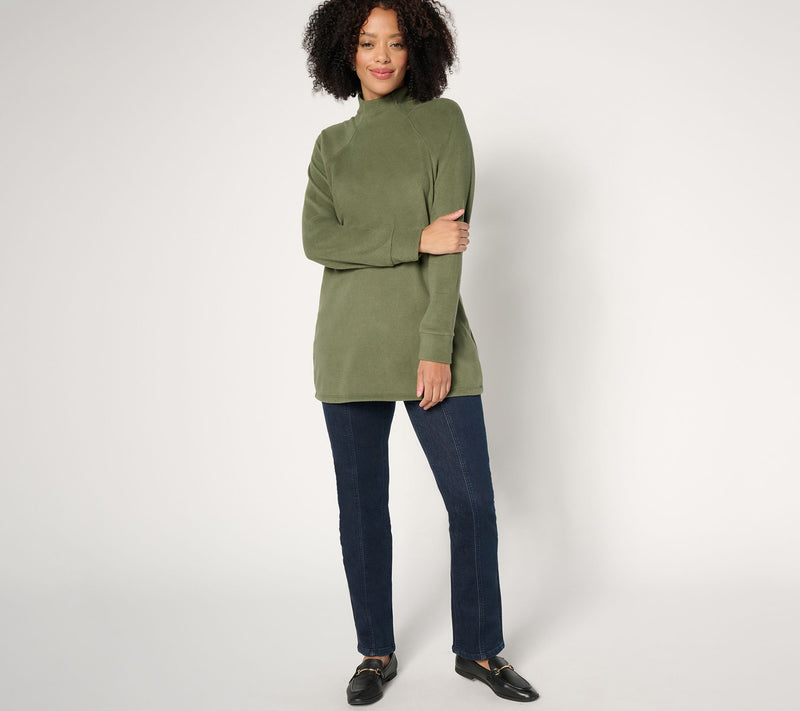 Denim & Co. Regular Indigo Cozy Touch Straight Leg Jean w/ Seaming — View 9