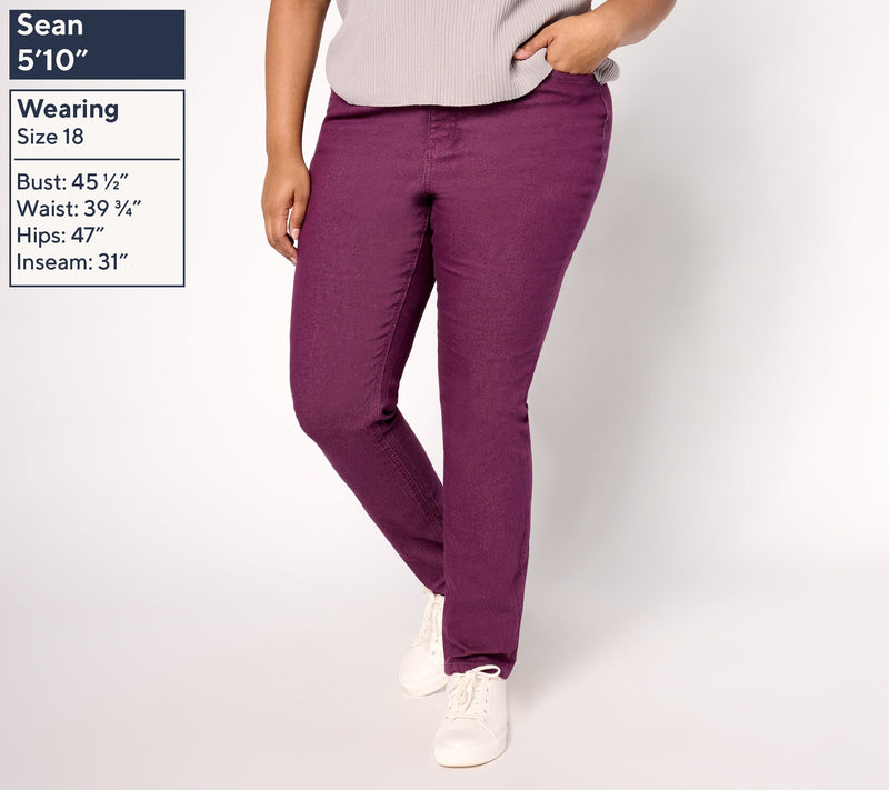 Denim & Co. Heritage Petite Classic Denim Jean — View 2