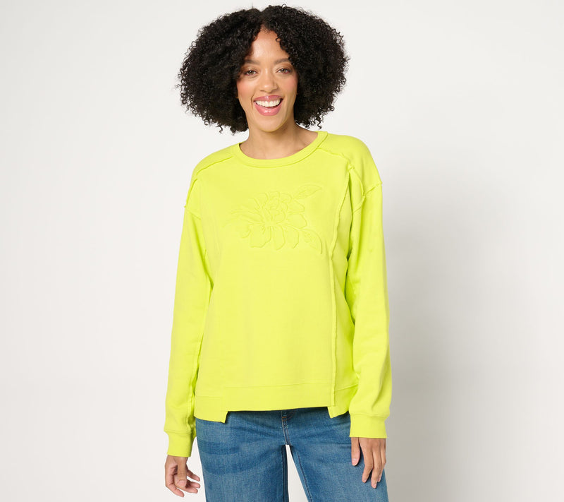 Studio Park x Amy Stran Embossed Step Hem Sweatshirt — View 7