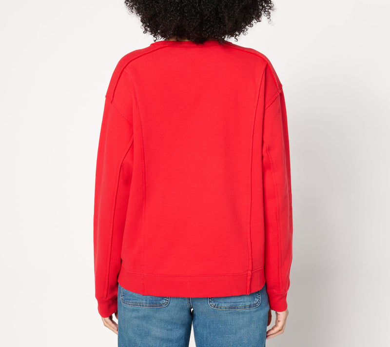 Studio Park x Amy Stran Embossed Step Hem Sweatshirt — View 8