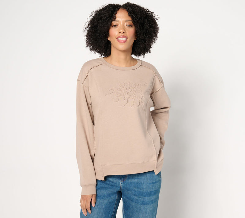 Studio Park x Amy Stran Embossed Step Hem Sweatshirt — View 5