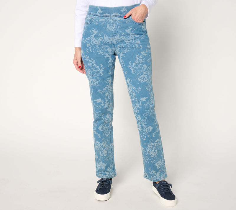 Denim & Co. Regular Comfy Knit Straight Leg Pull-On Jean — View 11