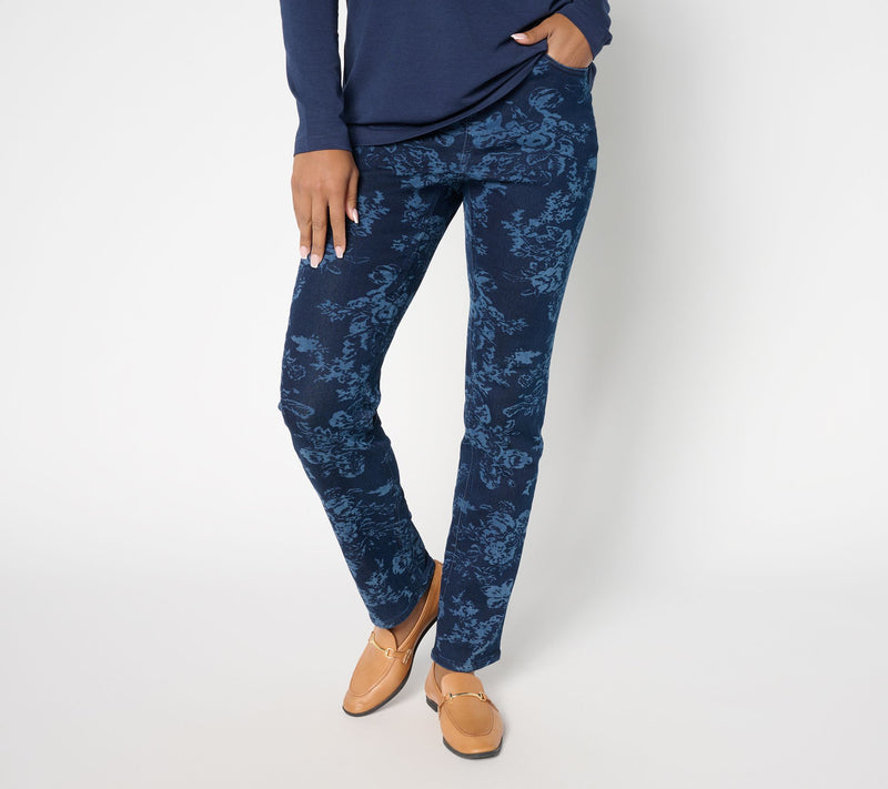 Denim & Co. Regular Comfy Knit Straight Leg Pull-On Jean — View 26