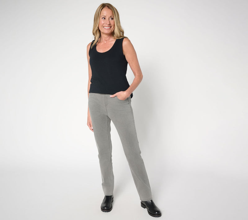 Denim & Co. Tall Comfy Knit Straight Leg Pull-On Jean — View 17