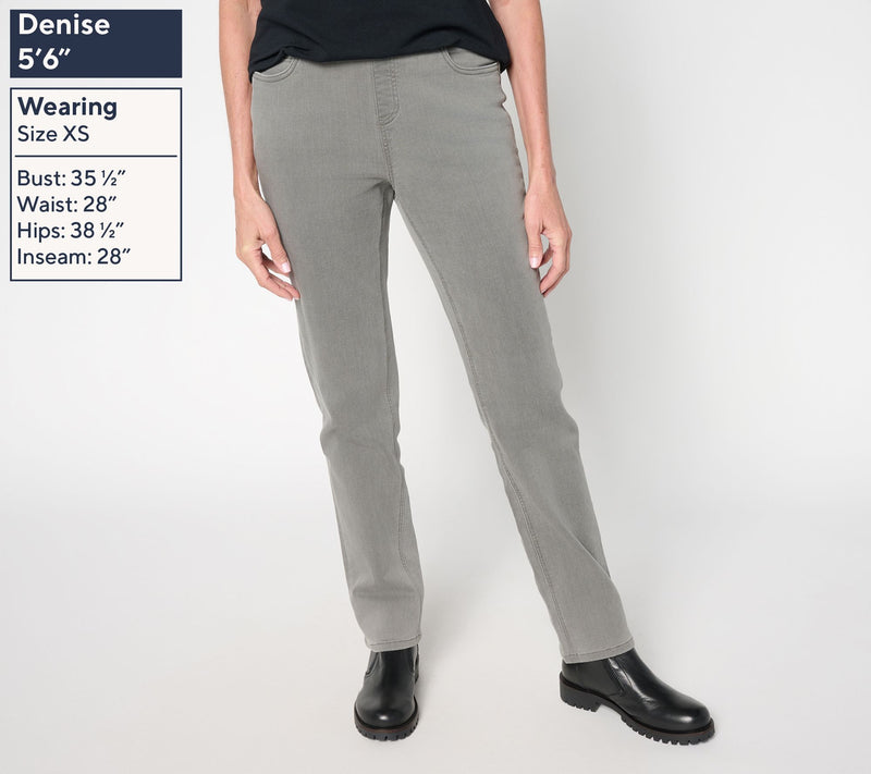Denim & Co. Tall Comfy Knit Straight Leg Pull-On Jean — View 15