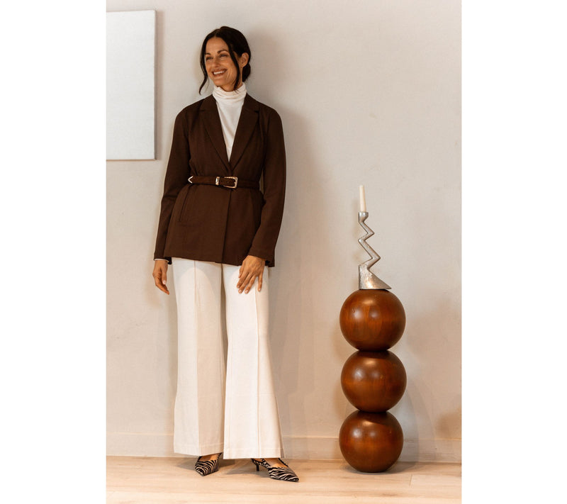 Peace Love World Feminine Ponte Blazer — View 6
