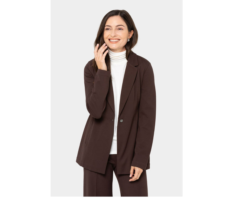 Peace Love World Feminine Ponte Blazer — View 8