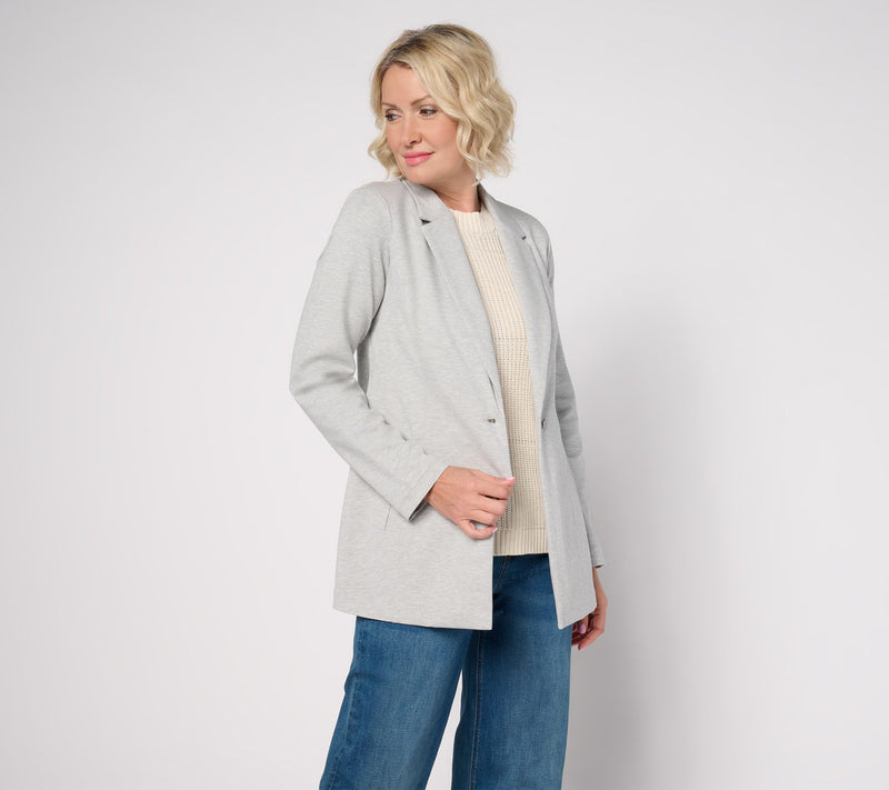 Peace Love World Feminine Ponte Blazer — View 12