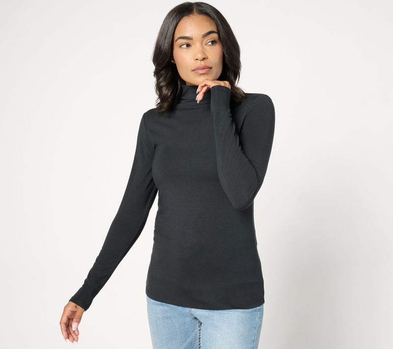 Carla Rockmore Collection Fashion Funnel Neck Knit Top — View 5