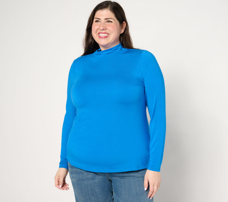 Carla Rockmore Collection Fashion Funnel Neck Knit Top — View 10