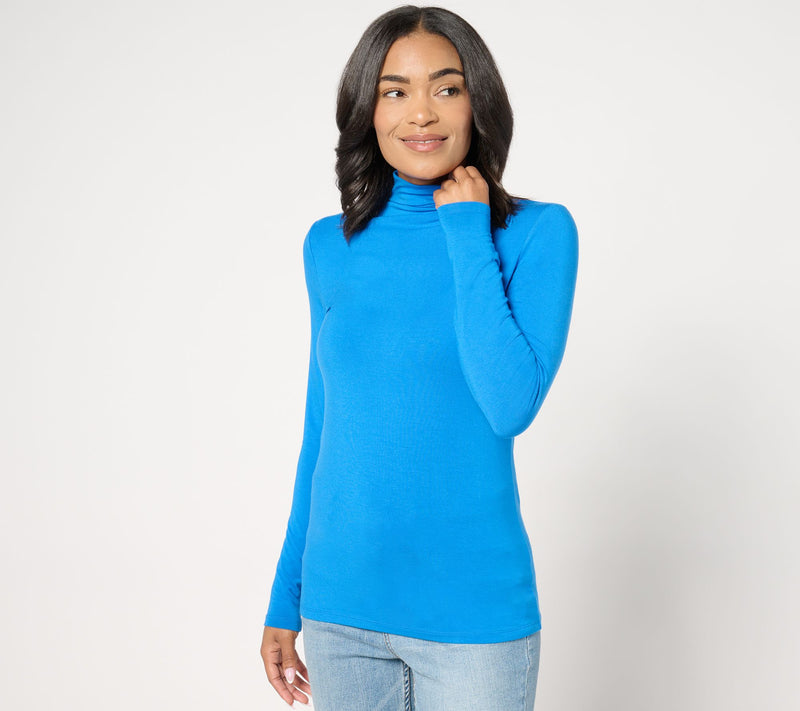 Carla Rockmore Collection Fashion Funnel Neck Knit Top — View 7