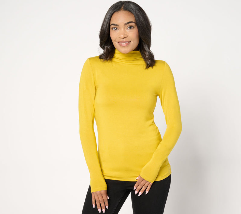 Carla Rockmore Collection Fashion Funnel Neck Knit Top — View 9