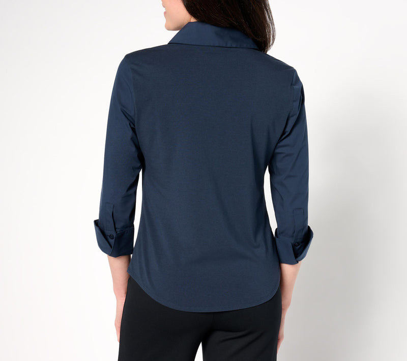 Carla Rockmore Collection The Essential Mixed Media Shirt — View 3