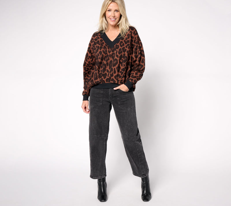Carla Rockmore Collection Asymmetric French Terry Sweatshirt — View 12