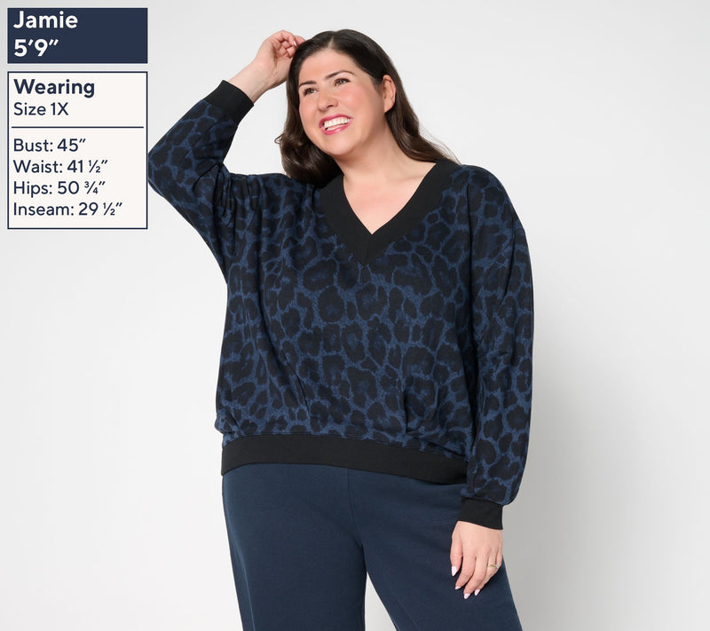 Carla Rockmore Collection Asymmetric French Terry Sweatshirt — View 10