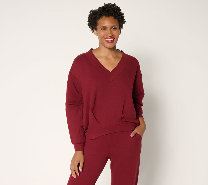 Carla Rockmore Collection Asymmetric French Terry Sweatshirt — View 18