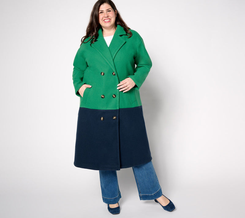 Carla Rockmore Collection Petite The Muse Color Blocked Coat — View 8
