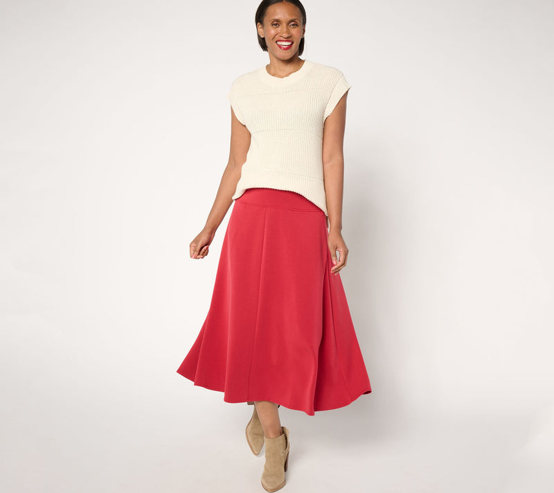Peace Love World Regular Pull-On Scuba Knit Circle Skirt — View 10