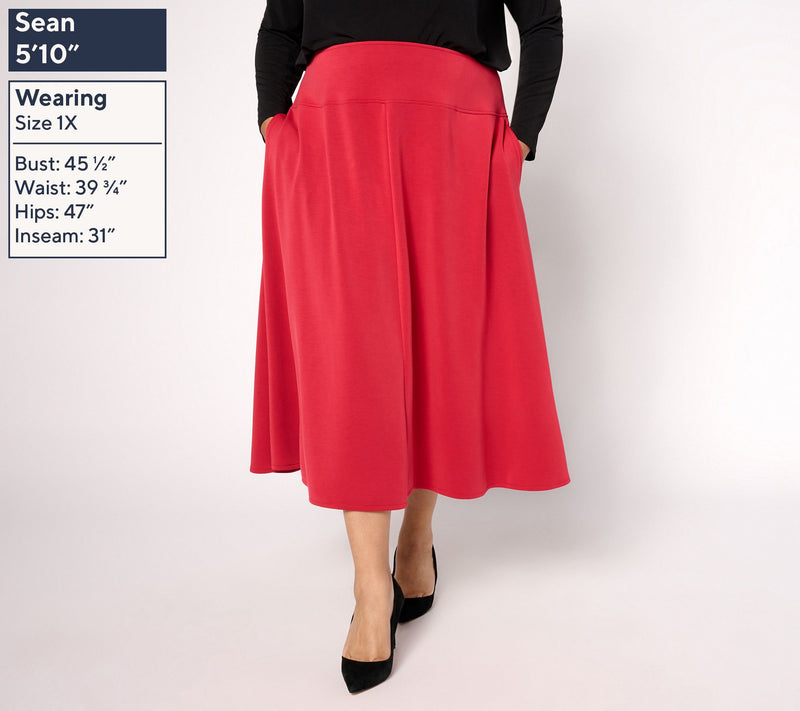 Peace Love World Regular Pull-On Scuba Knit Circle Skirt — View 8