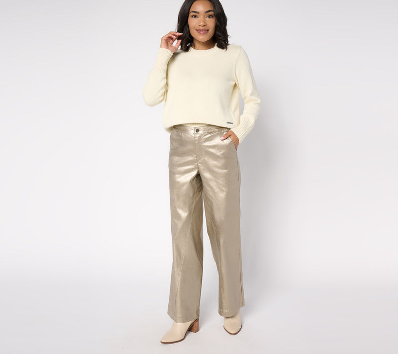 Peace Love World Black Label Petite Metallic Jean — View 5