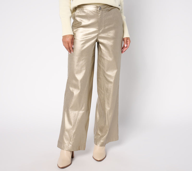 Peace Love World Black Label Petite Metallic Jean — Main view