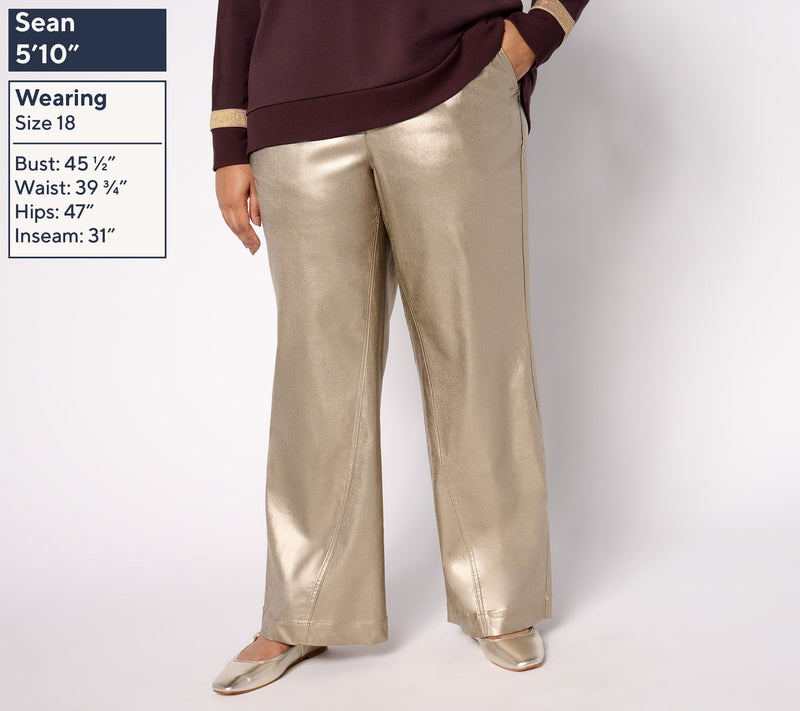 Peace Love World Black Label Petite Metallic Jean — View 2