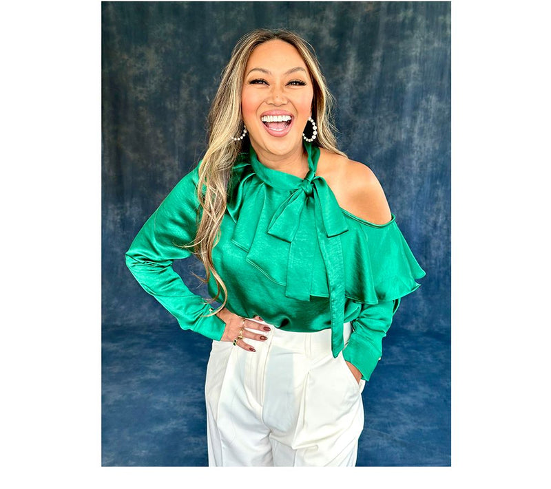 Mally Roncal Alexis Ruffle Off Shoulder Blouse — View 14