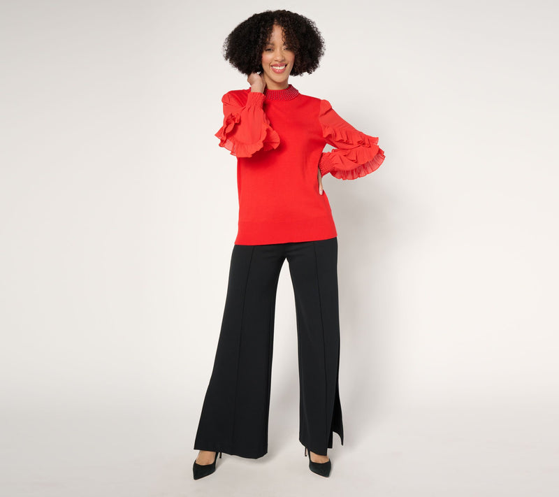 Mally Roncal Jules Embellished Mock Neck Sweater — View 13