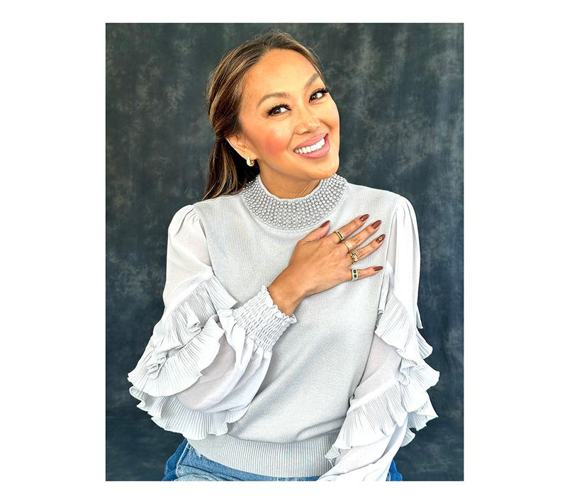Mally Roncal Jules Embellished Mock Neck Sweater — View 15