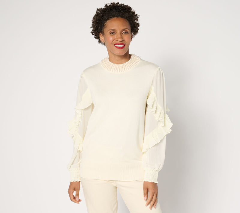 Mally Roncal Jules Embellished Mock Neck Sweater — View 7