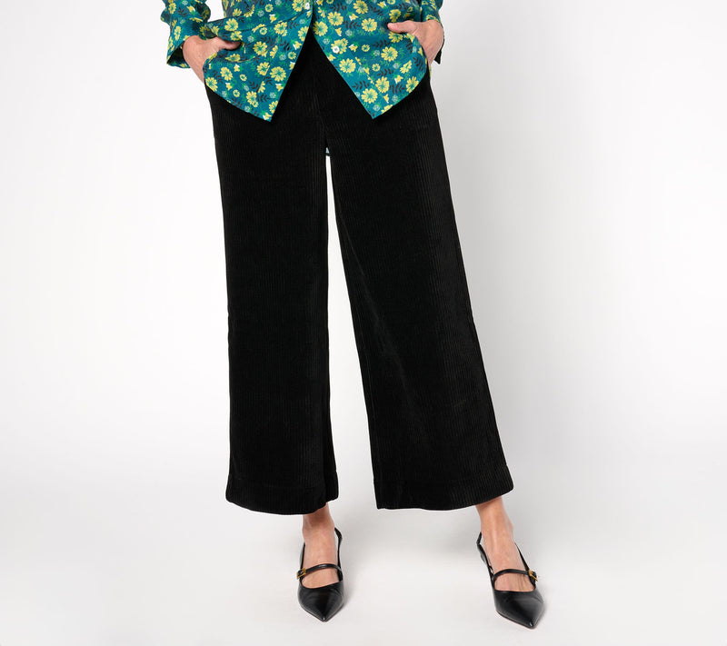 by Stacy London Petite Stretch Corduroy Wide Leg Pull-On Pant — View 7