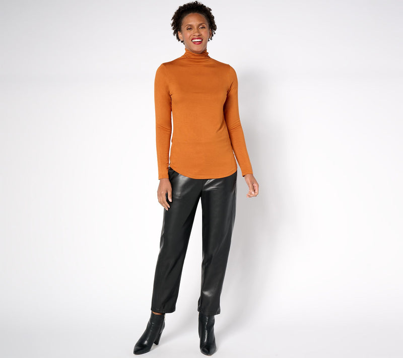 by Stacy London Long Sleeve Jersey Turtleneck — View 14