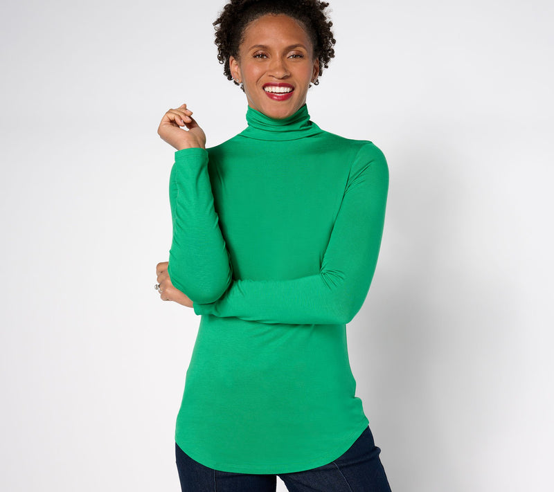 by Stacy London Long Sleeve Jersey Turtleneck — View 7