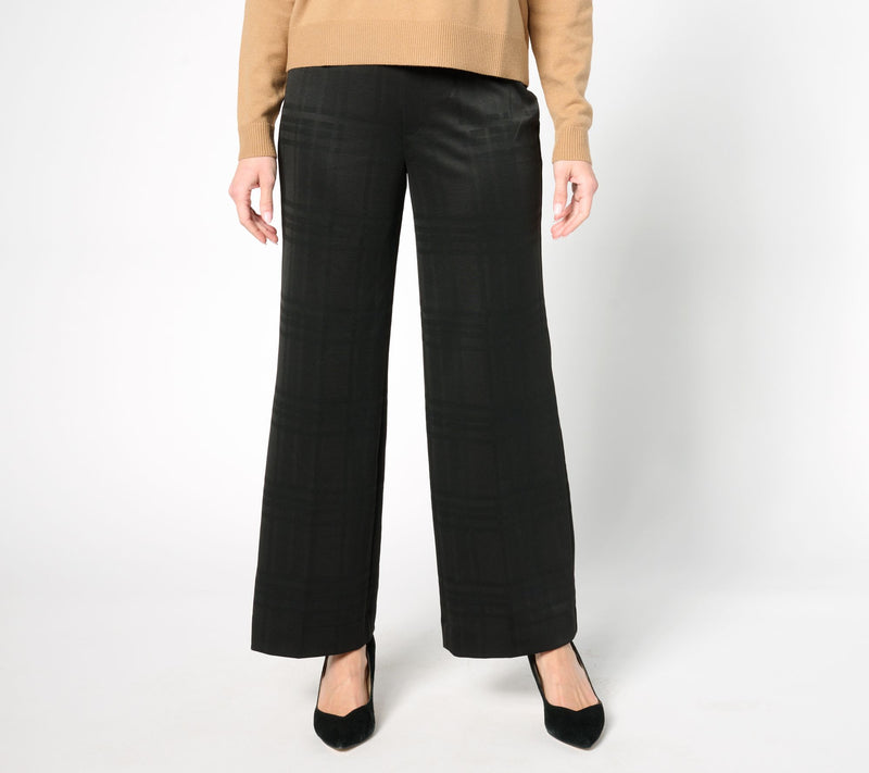 by Stacy London Regular Knit Jacquard Wide Leg Pull-On Pant — View 5