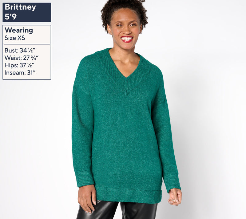 by Stacy London Relaxed V-Neck Sweater — View 10
