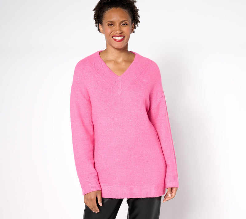 by Stacy London Relaxed V-Neck Sweater — View 5