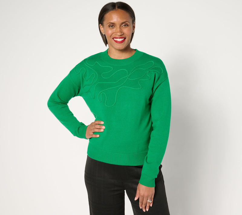 by Stacy London Soutache Crew Neck Sweater — View 14