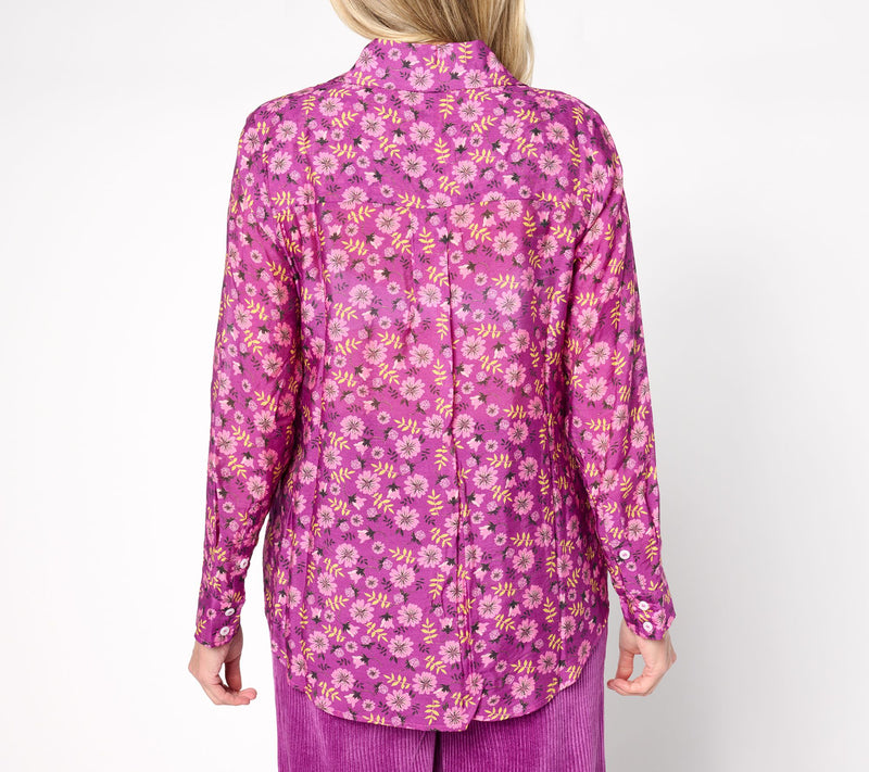 by Stacy London Printed Lightweight Cotton Shirt — View 10