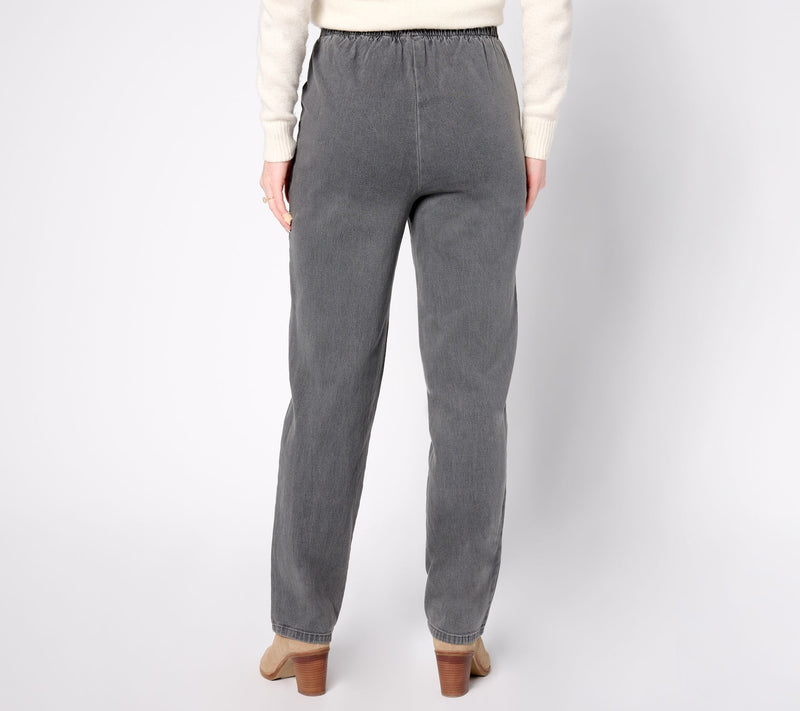 Denim & Co. Original Waist Stretch Tall Side Pocket Pant-BlackDenim — View 12