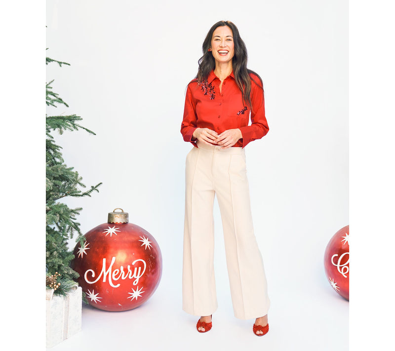 BEAUTIFUL by Lawrence Zarian Petite Tailored Knit Trouser — View 18