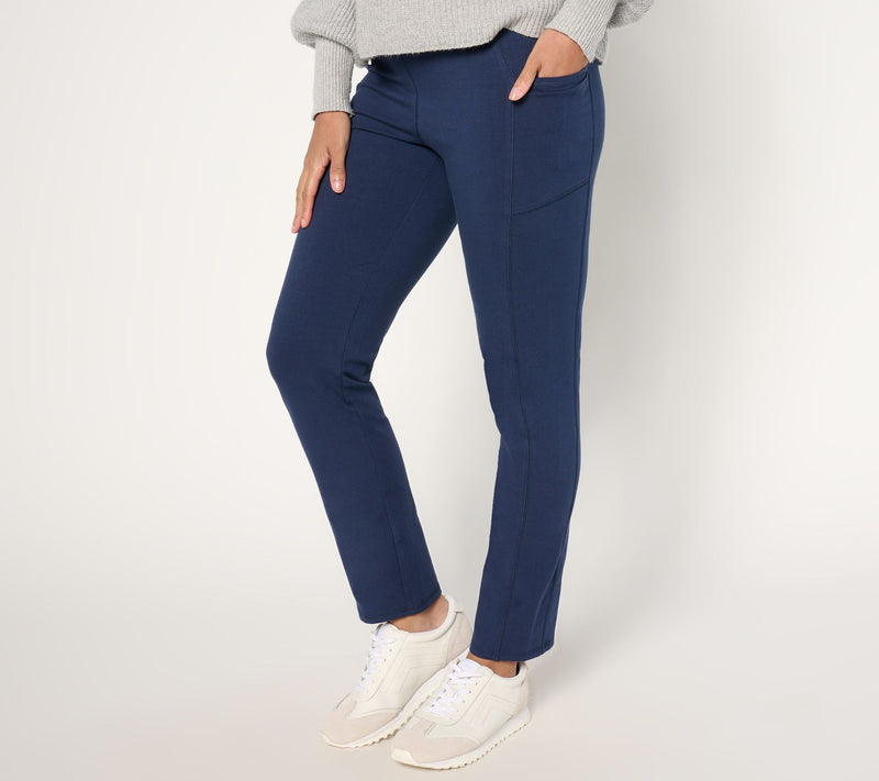 Denim & Co. Active Petite Duo Stretch Slim Straight Pant — View 12