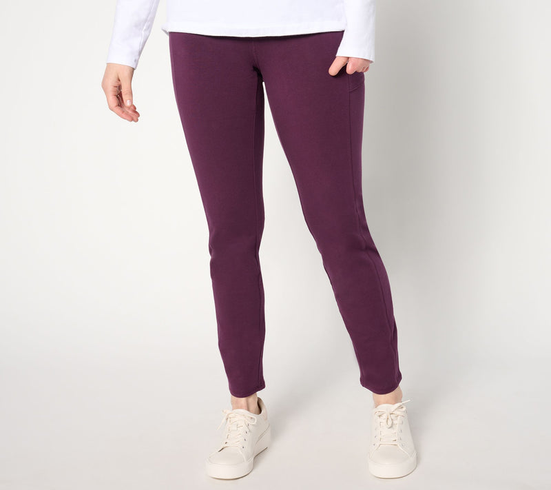 Denim & Co. Active Petite Duo Stretch Slim Straight Pant — View 2