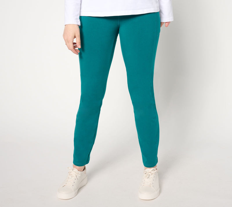 Denim & Co. Active Petite Duo Stretch Slim Straight Pant — View 4